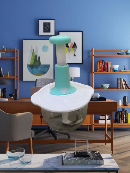 1Manual Handheld Food Chopper - Multi-Purpose Mincer & Blender for Onion, Garlic, Meat & More