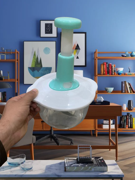 1Manual Handheld Food Chopper - Multi-Purpose Mincer & Blender for Onion, Garlic, Meat & More