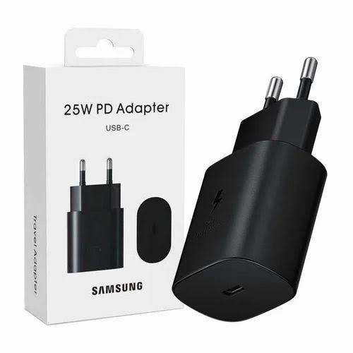 Samsung 25W USB-C Fast Charger (2-Pin, Black)