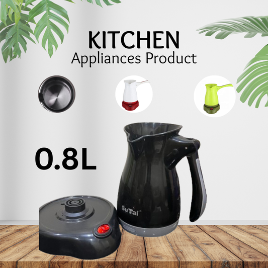 0.8L Turkish Electric Kettle Portable Stainless Steel Teapot Water Boiler 220V Home Tea Pot Coffee Maker Machine 5 Cup